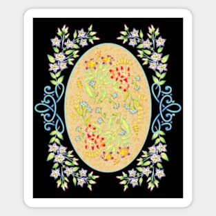 Pretty Regency Floral Magnet